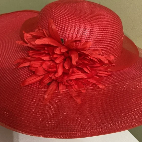August Hats | Accessories | Beautiful Red Church Dress Hat  display picture 3